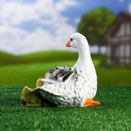 Garden figure "Duck with a duck" 23x15x20cm-2