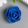 Decor for creativity "Bright blue rose" d = 3.5 cm