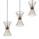 Lamp Bayerlux "Anetta" 3he27 40W gold 16x50x23-123cm