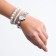 Women's gift set Disu 2 in 1: wrist quartz clock and bracelet, D-1.8 cm