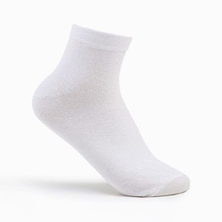 Socks shortened, white color, size 31