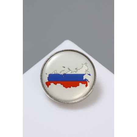 Brooch "Russia", color in silver-2