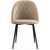 Stol on a metal frame Zest metal/velor, black/beige 50x54x81 cm