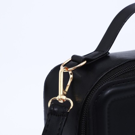 Bag Cross-Bodi with a zipper, black color-6