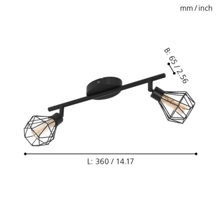 Zapata 1, 2x3W G9, 3000k, 720lm, Black Color-1