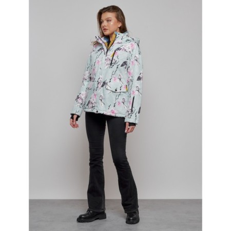 Ski jacket female, size 42, turquoise color-14