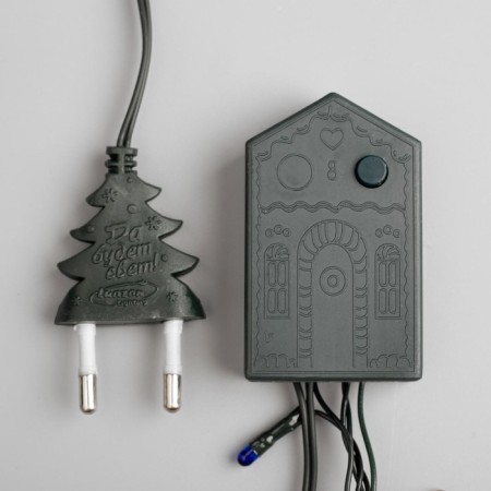 Garland "thread" 7 m, IP20, dark thread, 100 lamps, a glow of multi, 8 modes, 220 V-3