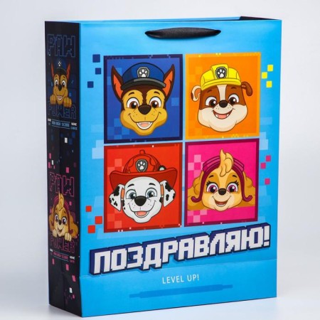 Gift package "Congratulations" 31x40x11 cm, packaging, puppy patrol-1