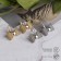 Earrings Metal "Bows" omega, color mix