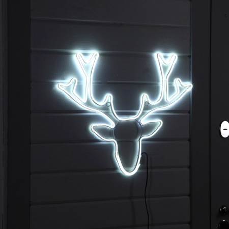 Neon figure "Deer", 70 × 59 cm, 448 LED, 220 V, glow of white