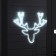Neon figure "Deer", 70 × 59 cm, 448 LED, 220 V, glow of white