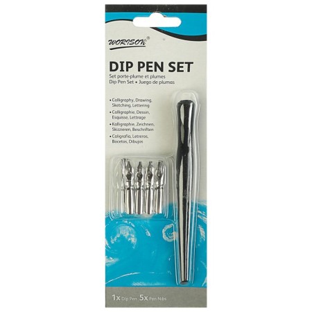 Feature set, 5 pieces+1 piece holder for feathers-1