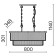 Suspension lamp Maytoni Mod085PL-08BS, 8HE14, 40W, 80x34.8x114 cm, brass color