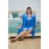 Female suit, size 60, blue color