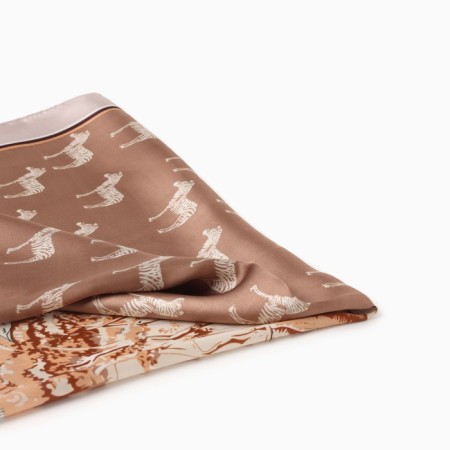 Women's scarf minku rr 70*70 cm, col. brown-1