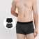 Set of men's panties boxers (2 pcs), black color/graphite, size 52 (xl)
