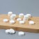 Dressed, pressed napkins, set - 20 pcs, 20 × 22 cm, white color