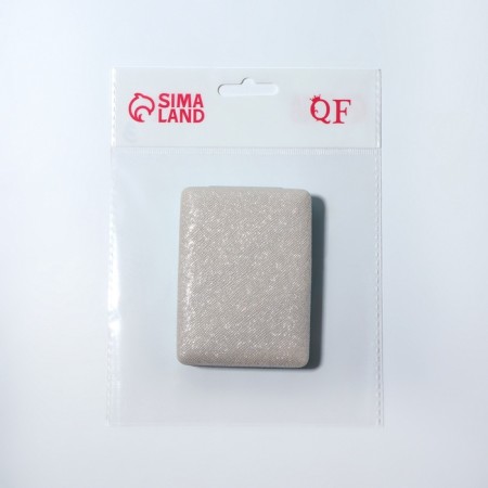Folding mirror (2) b/deduced metallic 6.3*8.7*1.8 cm to leatherette/metal silver package QF-4