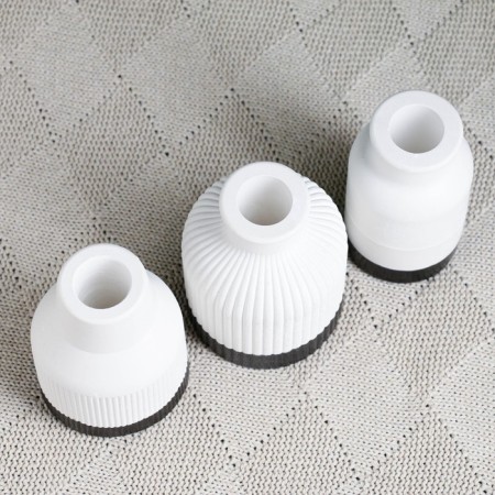 Set of VAZ "jugs" 3pcs, white-black, 10cm-2