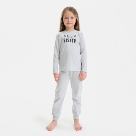 Пижама детская для девочки KAFTAN Sister, р.30 (98-104), серый-2
