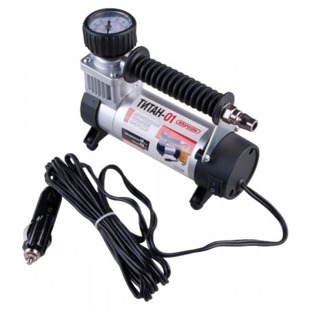 Car compressor SkyWay, Metal, 30 l/min, in a cigarette lighter+crocodile, in the case, 7 A S02001014