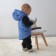 Beginning children's insulated kinderlitto "Orsetto", height 92-98 cm, blue color