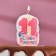 Candle for cake the number “Happy birthday” “11” Red, 6.5 cm