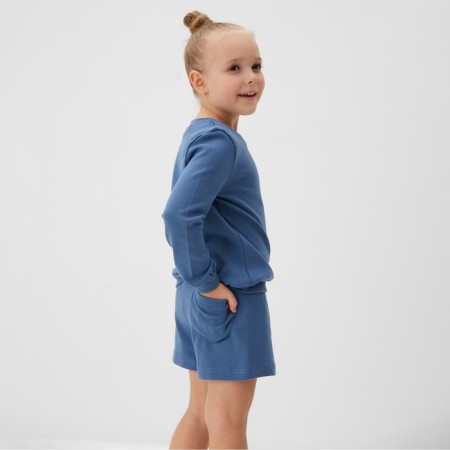 Kidsa (sweatshirt, shorts) minku, blue color, height 122 cm-14