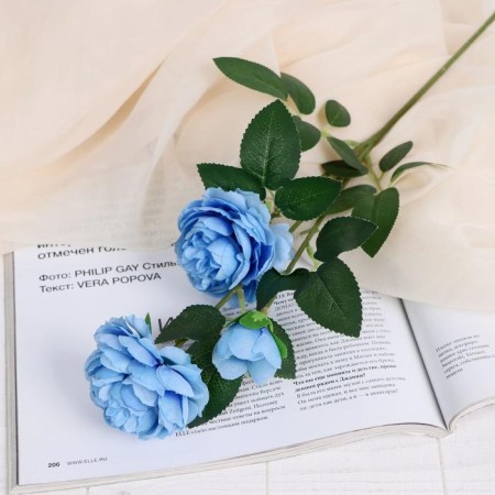 Artificial flowers "Rosa Terition" 8x60 cm, blue mix