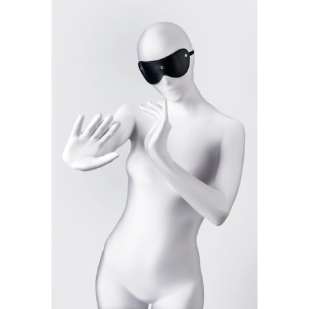 Mask Anonymo, PU Skin, 24 cm, black color-7
