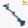 Toy training cable "3 knots", up to 33 cm, up to 55 g, blue/orange