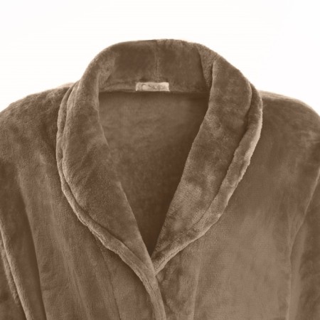 Lovelife "Cozy" robe color gray-brown, size S, microfiber, 100% p/e, 250 g/m2-5