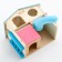 Home for rodents with a slide, wood 17.2 x 15.8 x 16.2 cm