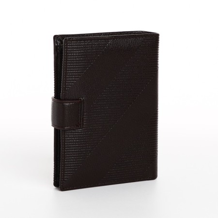 Male purse on Magnet, 3 in 1, for bills, auto documents and passports, brown color-1