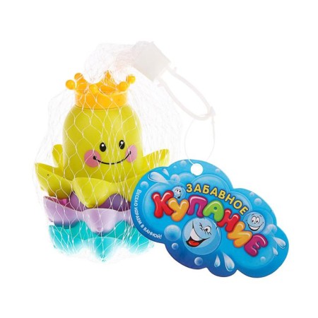 A set of toys for playing in the bath "Octopus - Pyramid", 3 pcs-4