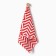Towel 35x60cm zigzag 757-6p, red, waffle, 120 g/m, HL100%