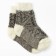 Socks children's woolen textured knitting color white, size 14