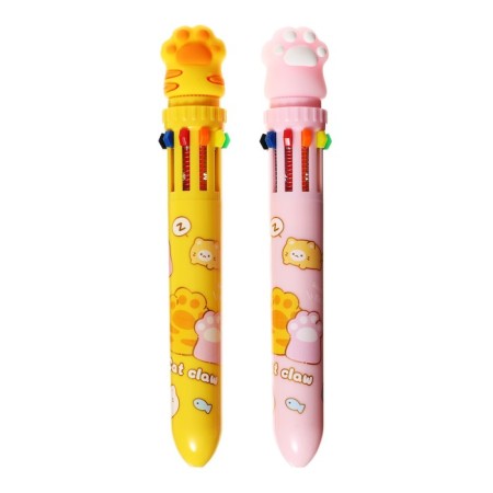 Handle Automatic Ball 10 color, rod 0.7 mm, "paw", mix