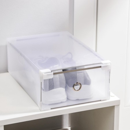 Box for storing a retractable share, 31 × 20 × 11 cm, white color-1