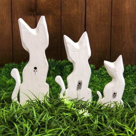 Summarize Souvenir "White Cats" (20,25.30) 20x7x30 cm-11