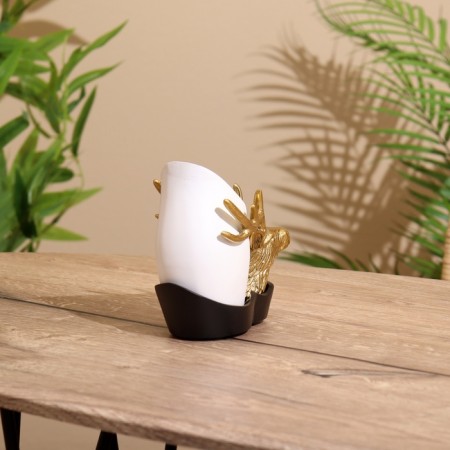 Vase "Deer" aluminum 14x6.5x14 cm-2