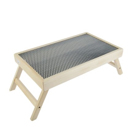 Breakfast table "Metal mesh" Glass surface 50x30cm