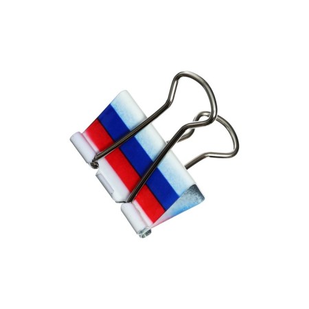 Papers clips 32mm, 6 pieces, tricolor, Devente, metal, tricolor, cardboard box-3