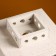 Kashpo wooden "Lantern. Provence" 17x17x31 cm light gray