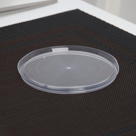 Plastic disposable “round” plastic, 9.3 cm, transparent color-1