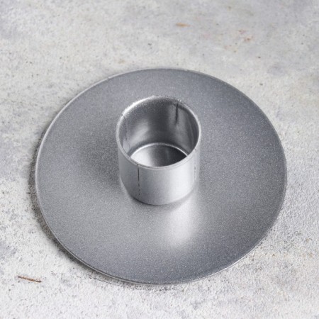 Circle Circle Circle for one candle, 7x3 cm, silver-2