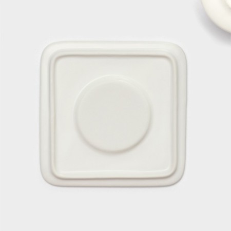 Ceramic coffee masisi set, 12 items: 6 cups 100 ml, 6 saucer d = 11 cm, white color-6