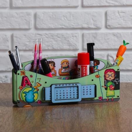 Organizer for clerical items "Choice of an excellent student", eternal calendar, color, light green 512905-2