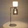 Tandem table lamp, 2x60W E27, Nickel color