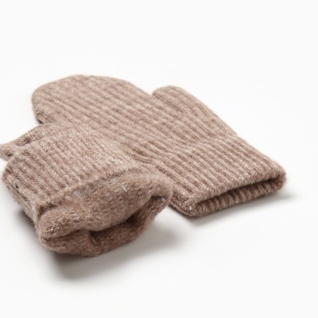 Baby mittens minku, brown color, 18 cm-2